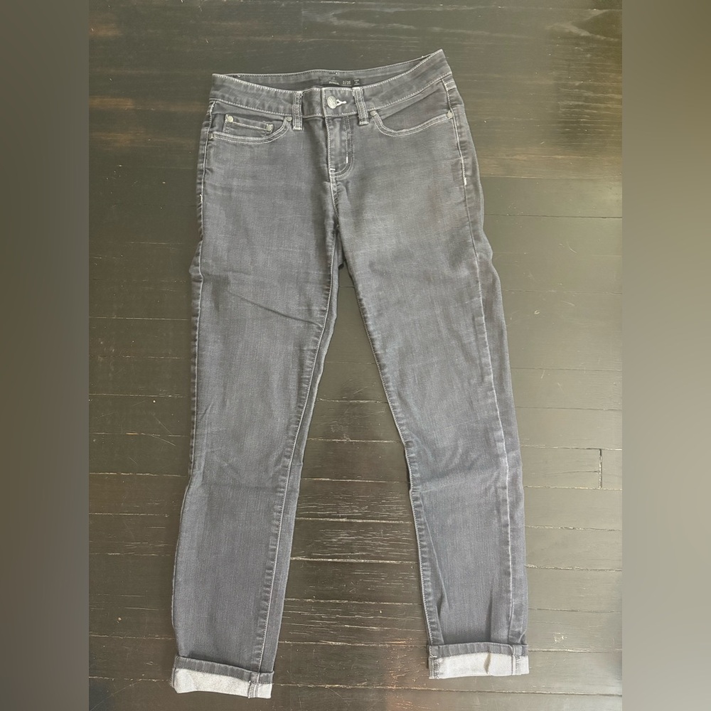 Prana Mid Rise Kayla Jean, Gray Wash, Size 0/25